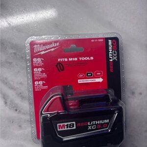 Milwaukee M18 RedLithium XC5.0 Battery Pack - Black and Red